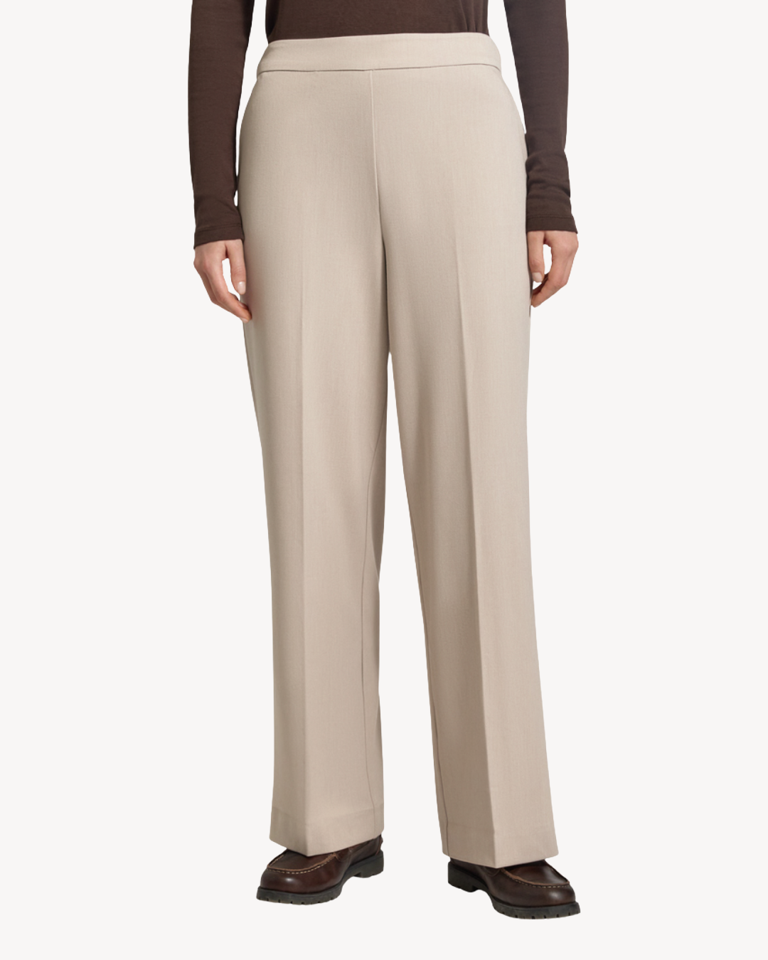 Selected Femme - Slfemma-Tara MW Wide Pant Noos - Beige