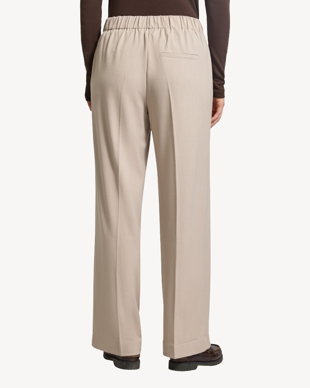 Selected Femme - Slfemma-Tara MW Wide Pant Noos - Beige