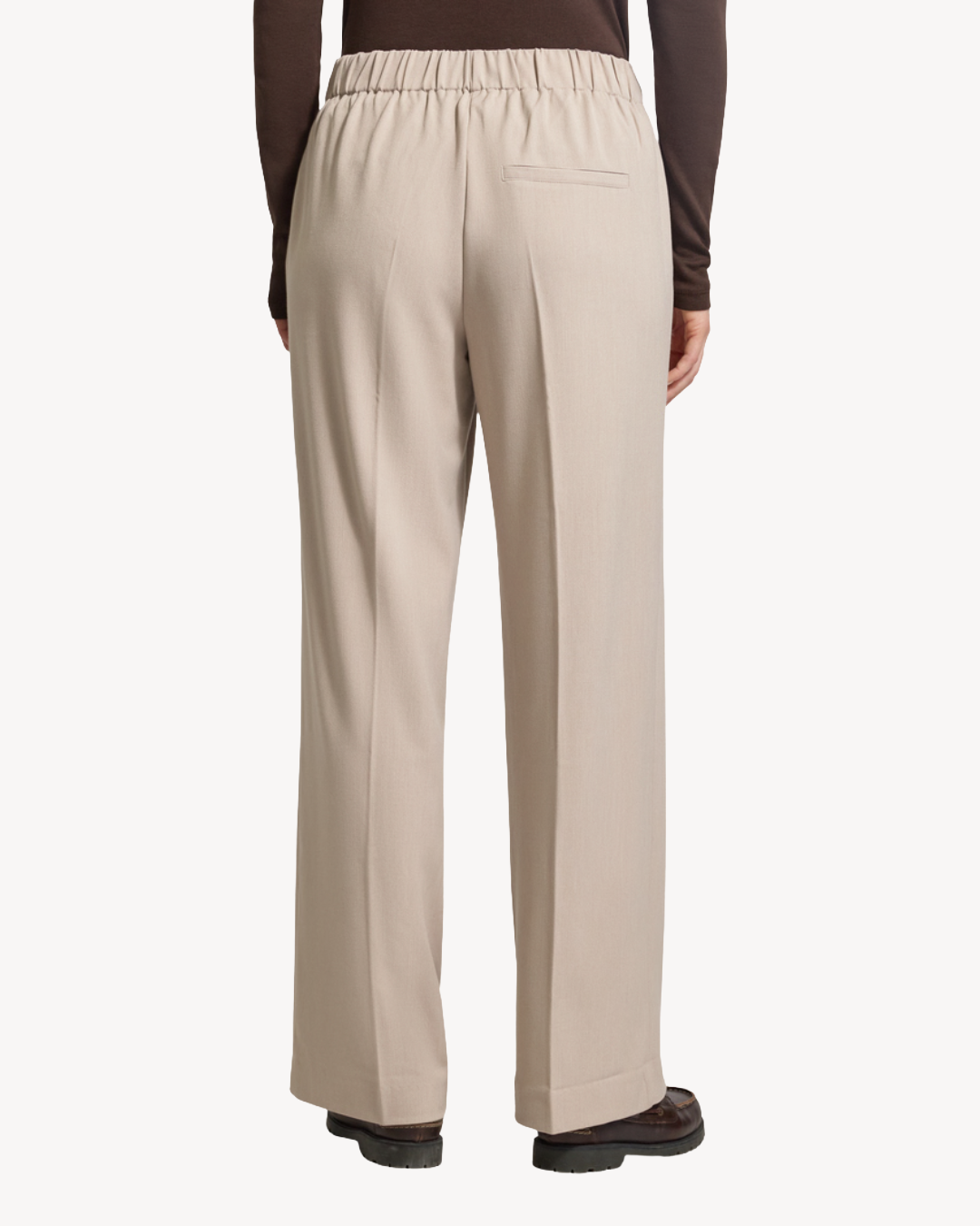 Selected Femme - Slfemma-Tara MW Wide Pant Noos - Beige