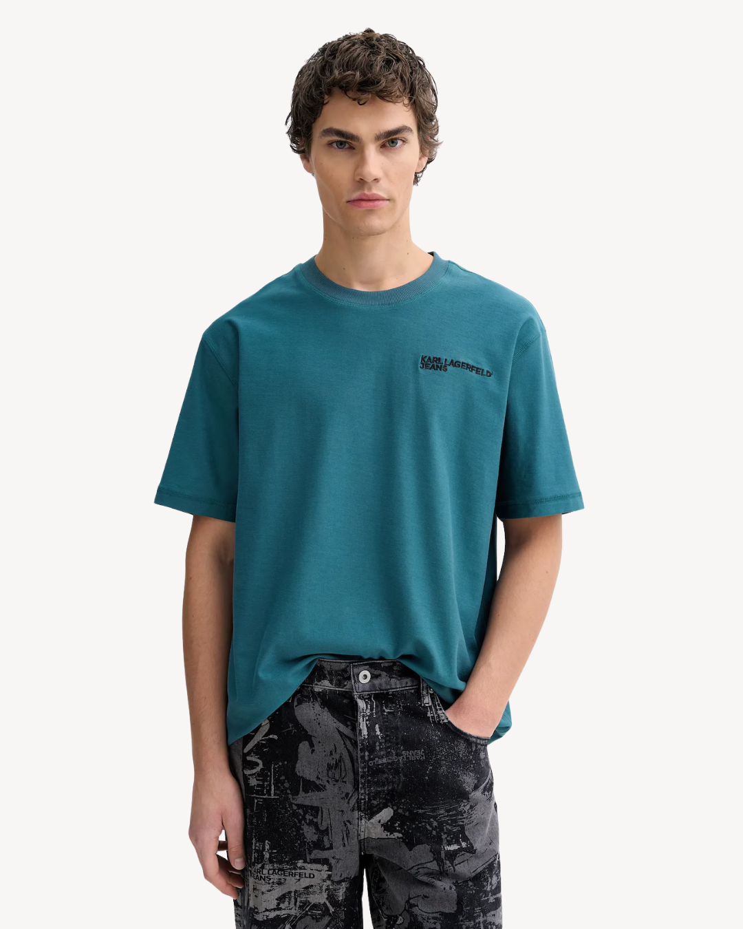 Karl Lagerfeld Jeans - KLJ Relax SS Inside Out Tee - Balsam