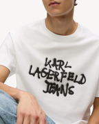 Karl Lagerfeld Jeans - KLJ Reg SS Graffiti Tee - Bianco