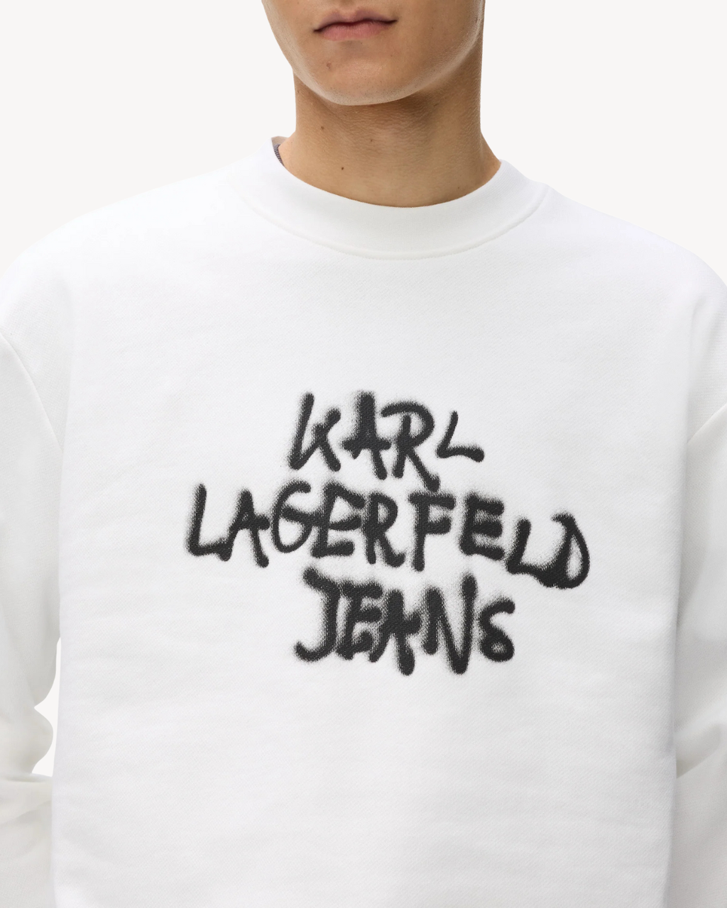 Karl Lagerfeld Jeans - KLJ Reg Graffiti Sweat - Bianco