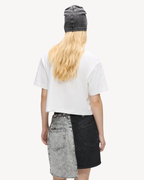 Karl Lagerfeld Jeans - KLJ Reg Cropped Graffiti Tee - Bianco