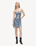 Karl Lagerfeld Jeans - KLJ HR Coated Denim Mini Skirt - Coated Blue