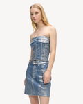 Karl Lagerfeld Jeans - KLJ Denim Bustier - Coated Blue