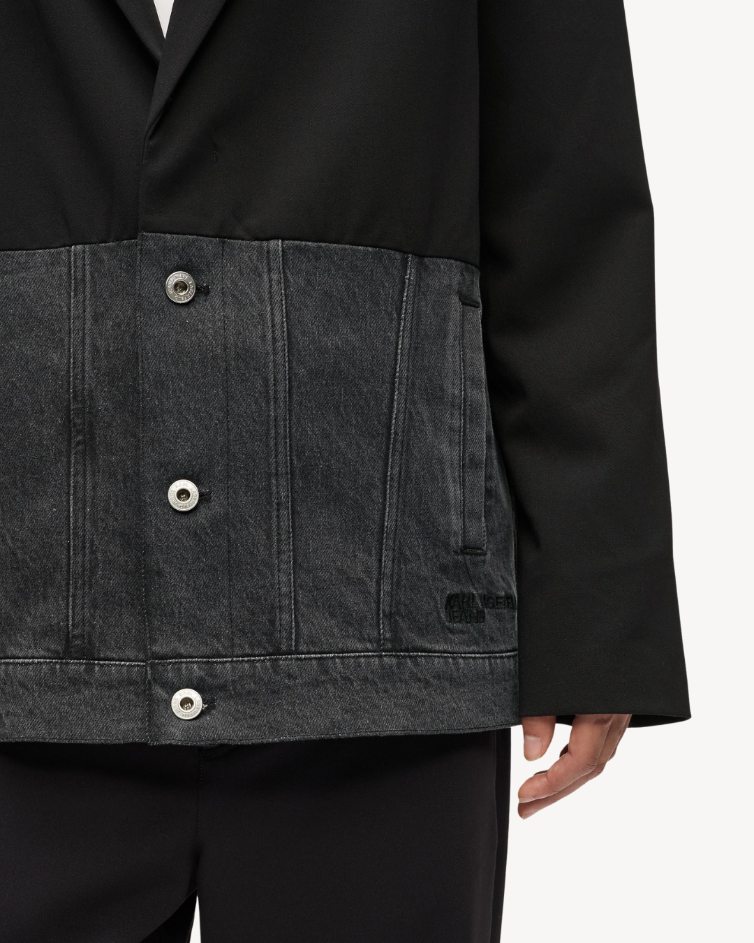 Karl Lagerfeld Jeans - KLJ Mixed Blazer - Nero