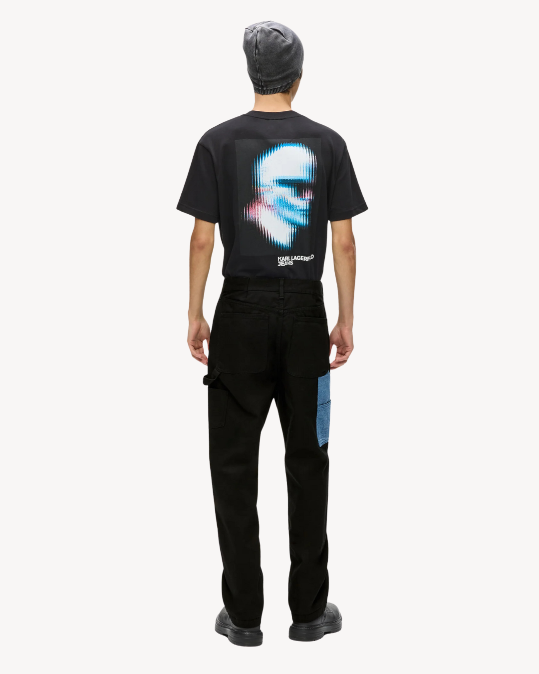 Karl Lagerfeld Jeans - KLJ Mix Carpenter Pant - Washed Blue-Black