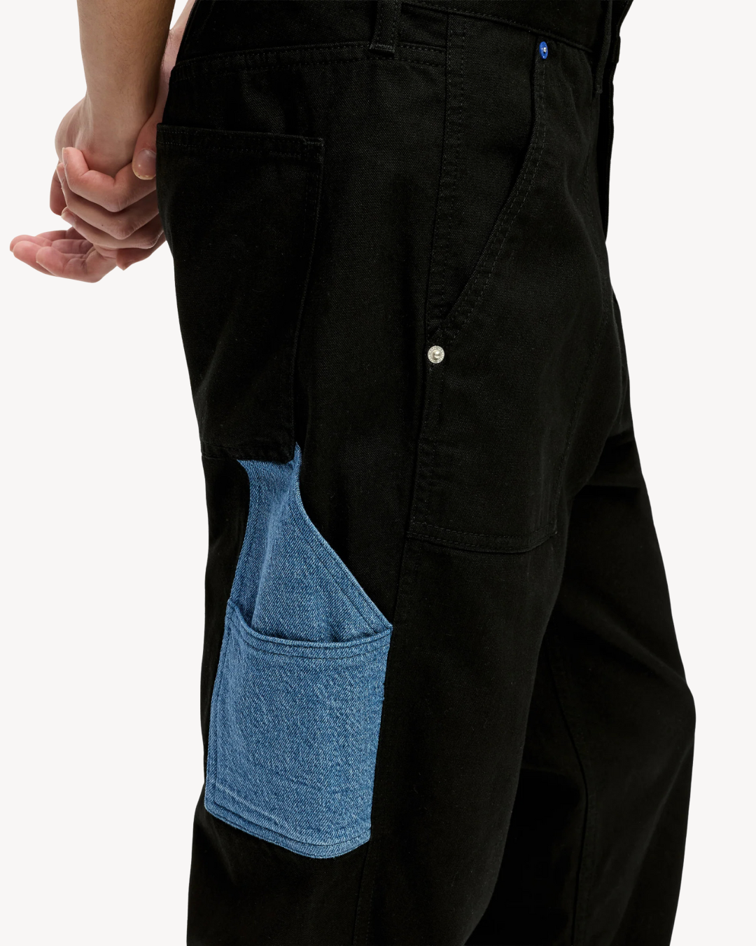 Karl Lagerfeld Jeans - KLJ Mix Carpenter Pant - Washed Blue-Black
