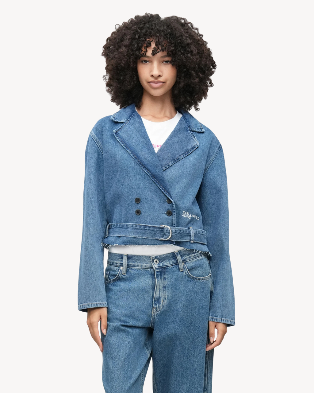 Karl Lagerfeld Jeans - KLJ Boxy Denim Trench - Blu