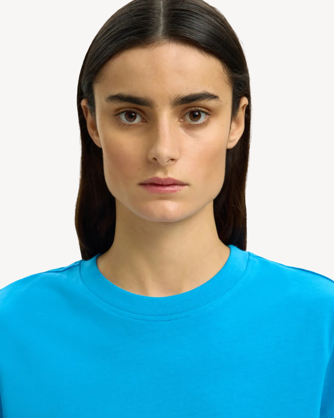 Selected Femme - Slfessential SS Boxy Tee Noos - Azzurro