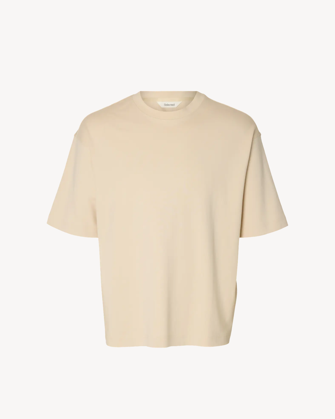 Selected Homme - Slhrelax Bob SS O-Neck Tee - Beige