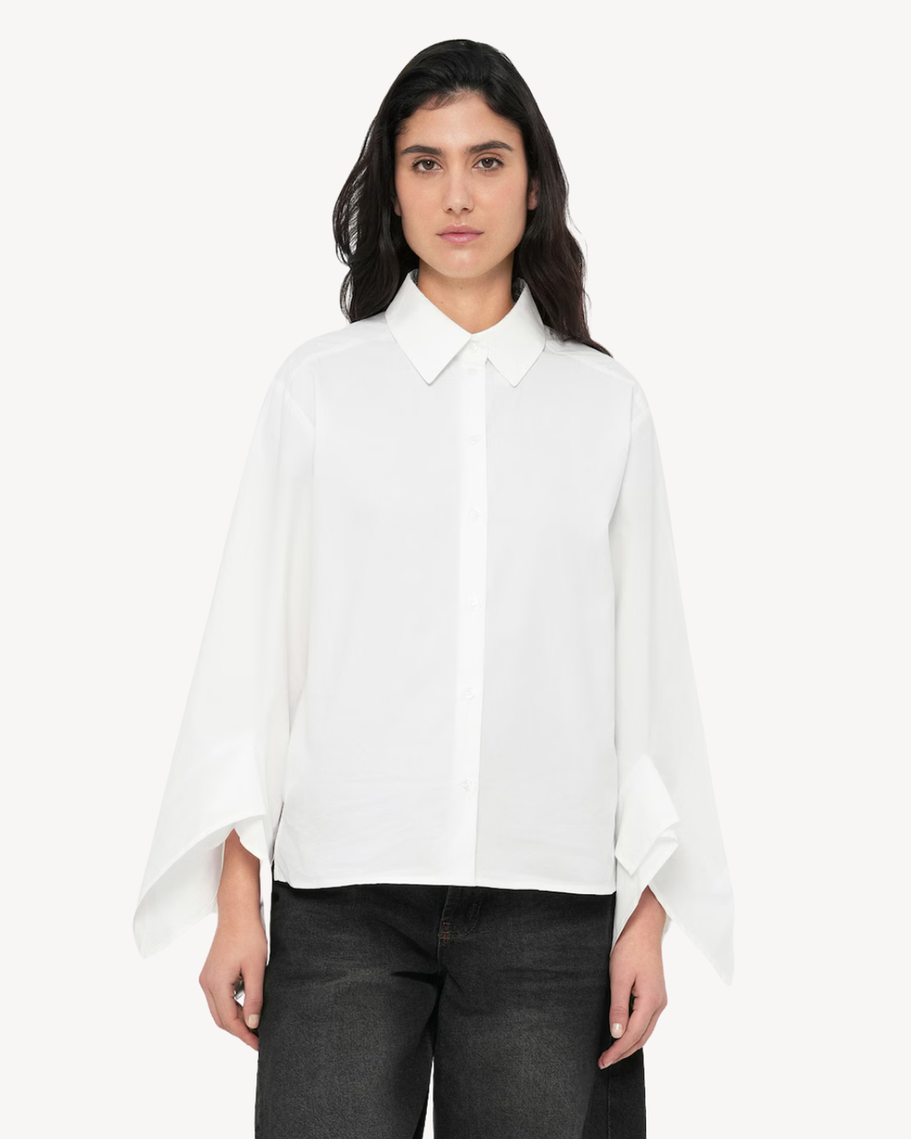 Selected Femme - Slfdelia Relaxed Flounce Shirt B - Bianco