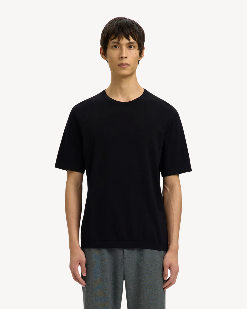Selected Homme - Slhtorino SS Knit Crew Neck Noos - Nero