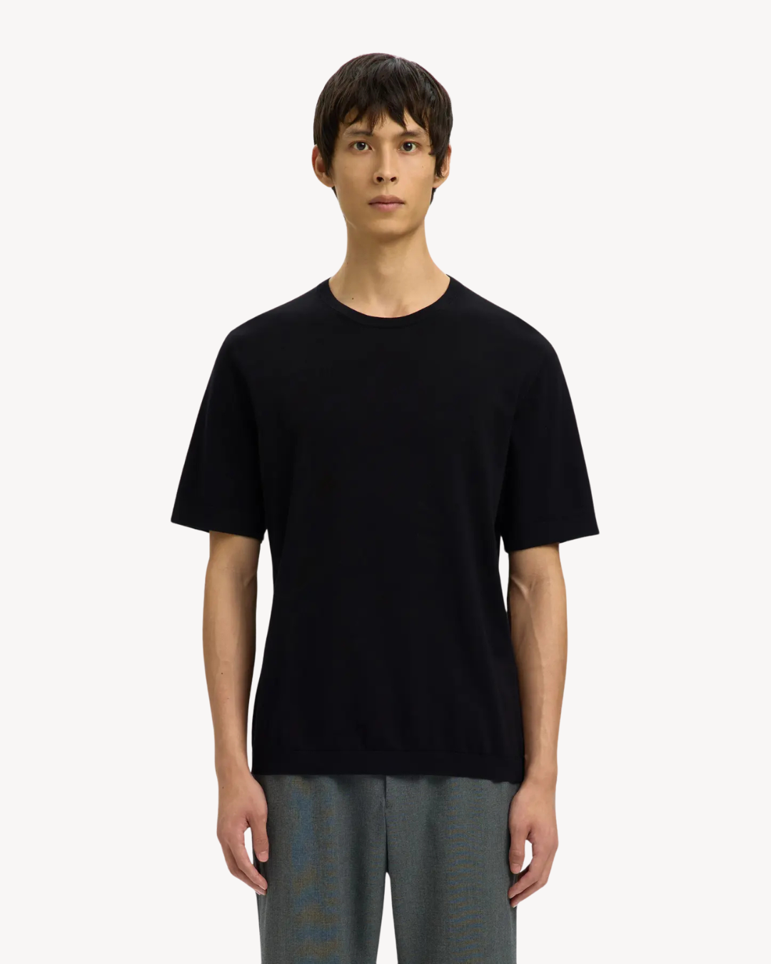 Selected Homme - Slhtorino SS Knit Crew Neck Noos - Nero
