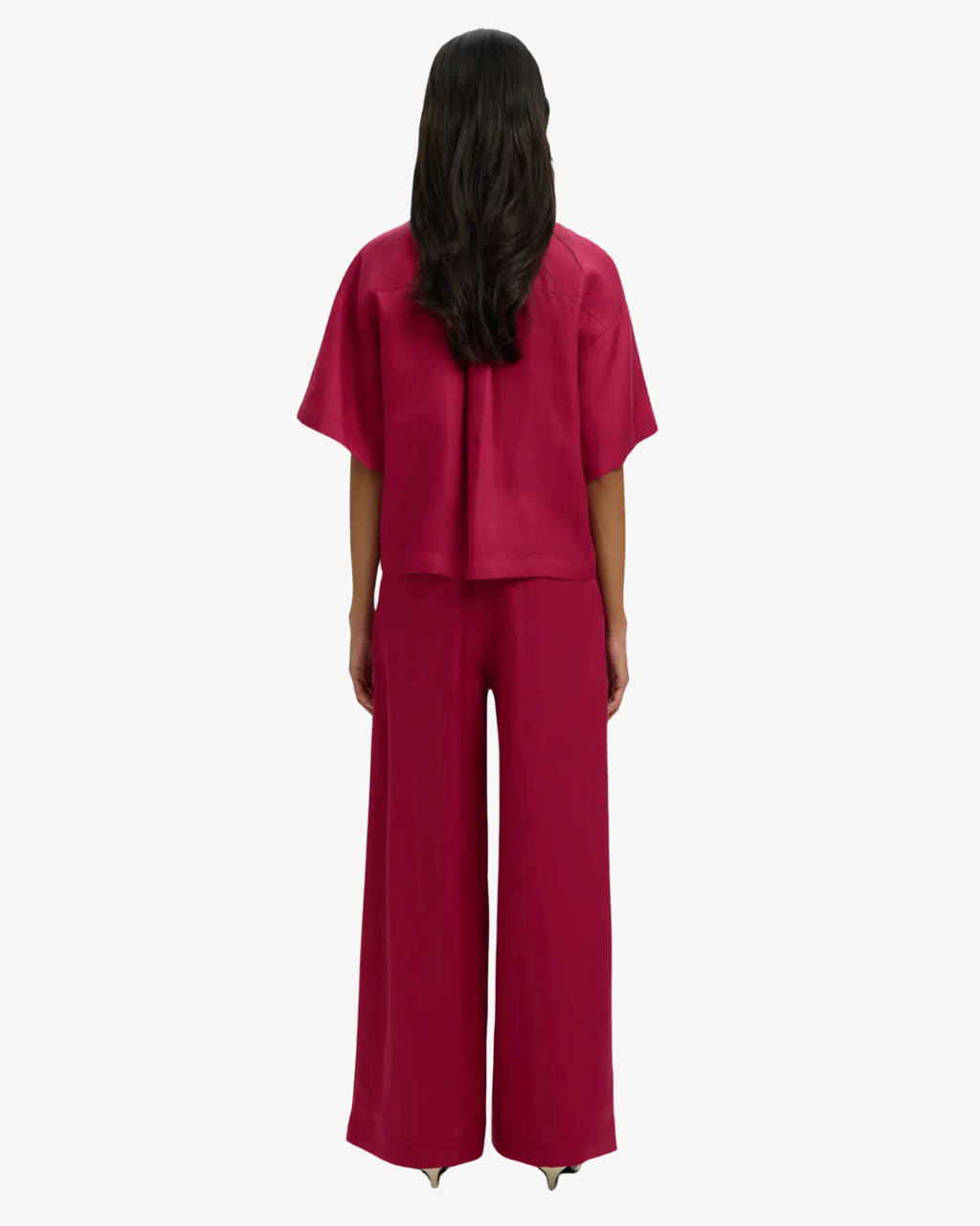 Selected Femme - Slfyra 2/4 Boxy Linen Blend Shirt Noos - Anemone