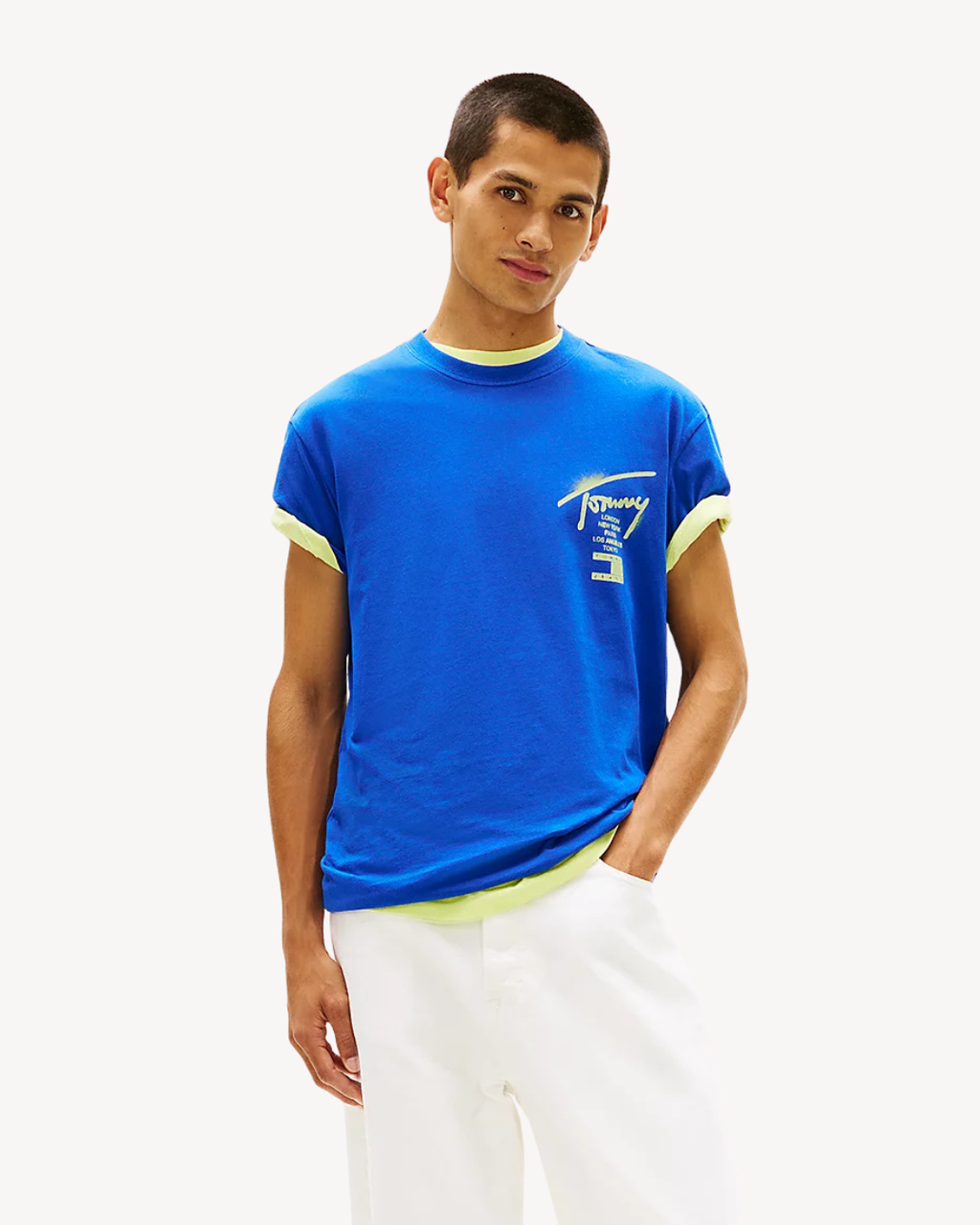 Tommy Jeans - Tjm Reg City Sign SS Tee Ext - Blu
