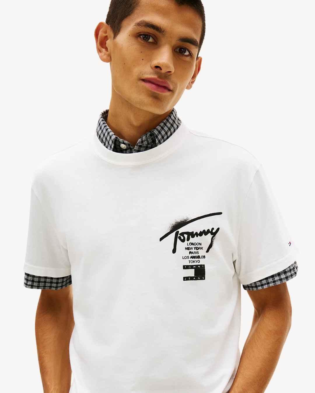 Tommy Jeans - Tjm Reg City Sign SS Tee Ext - Ecru