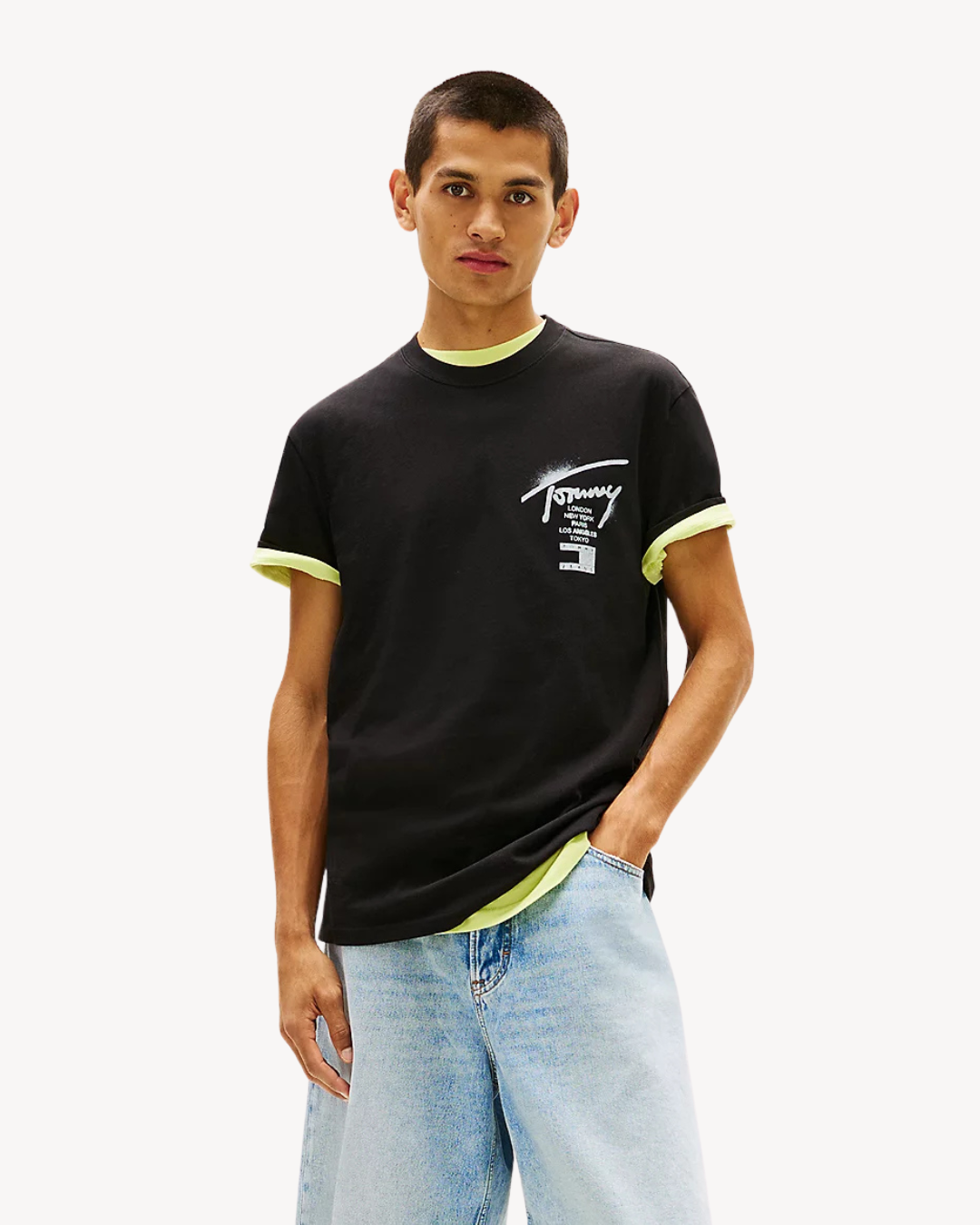 Tommy Jeans - Tjm Reg City Sign SS Tee Ext - Nero