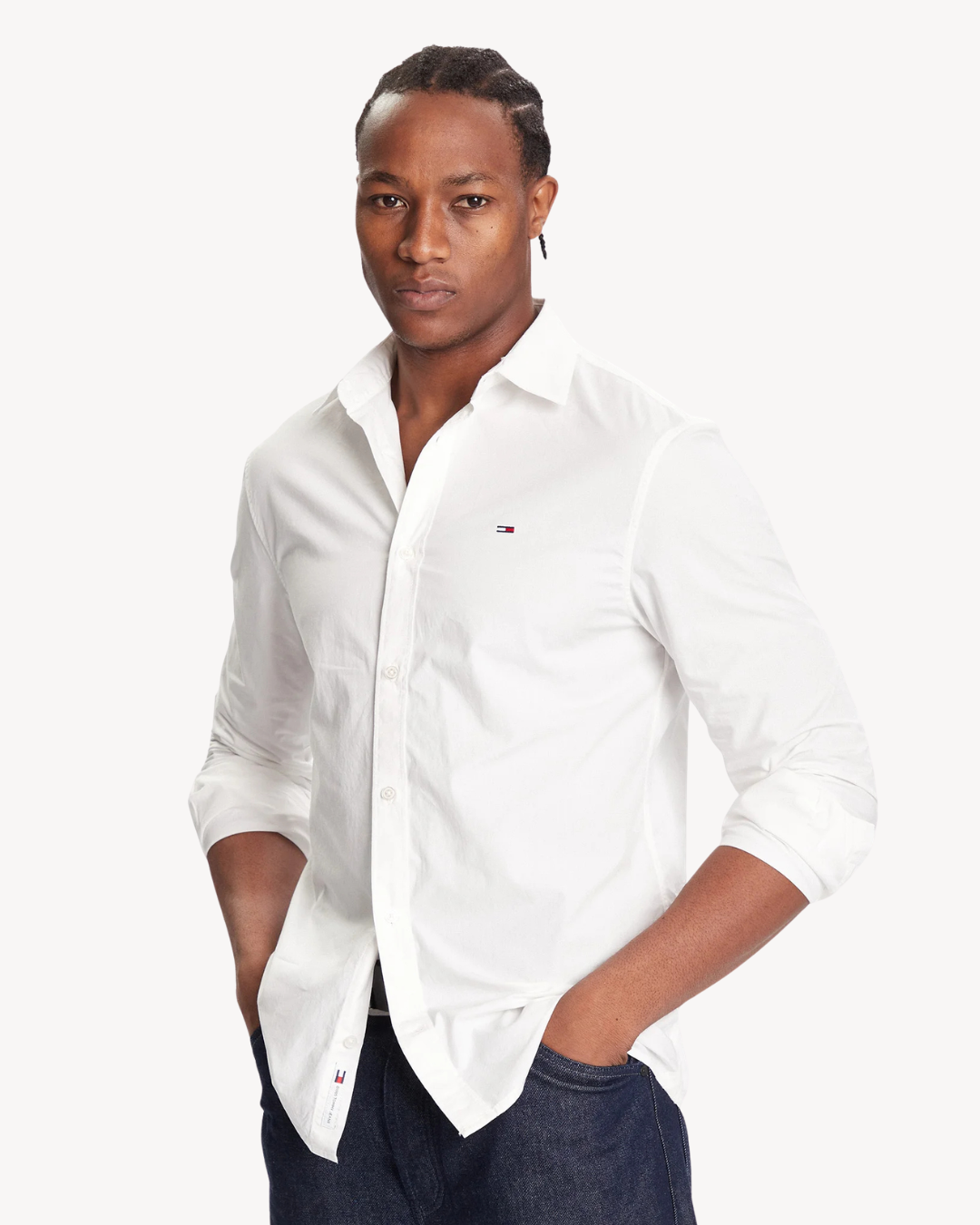 Tommy Jeans - Tjm Reg Poplin Shirt - Ecru