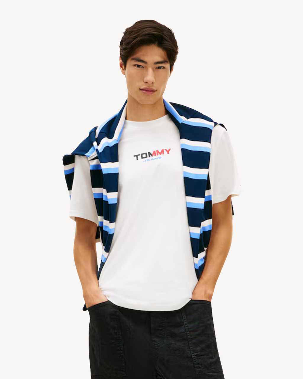 Tommy Jeans - Tjm Rlx LA Backprint SS Tee Ext - Ecru