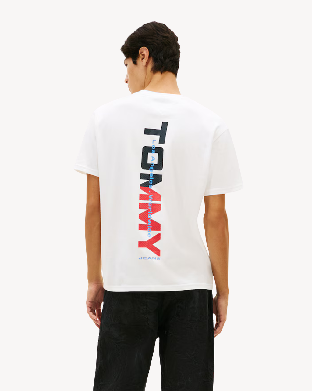 Tommy Jeans - Tjm Rlx LA Backprint SS Tee Ext - Ecru