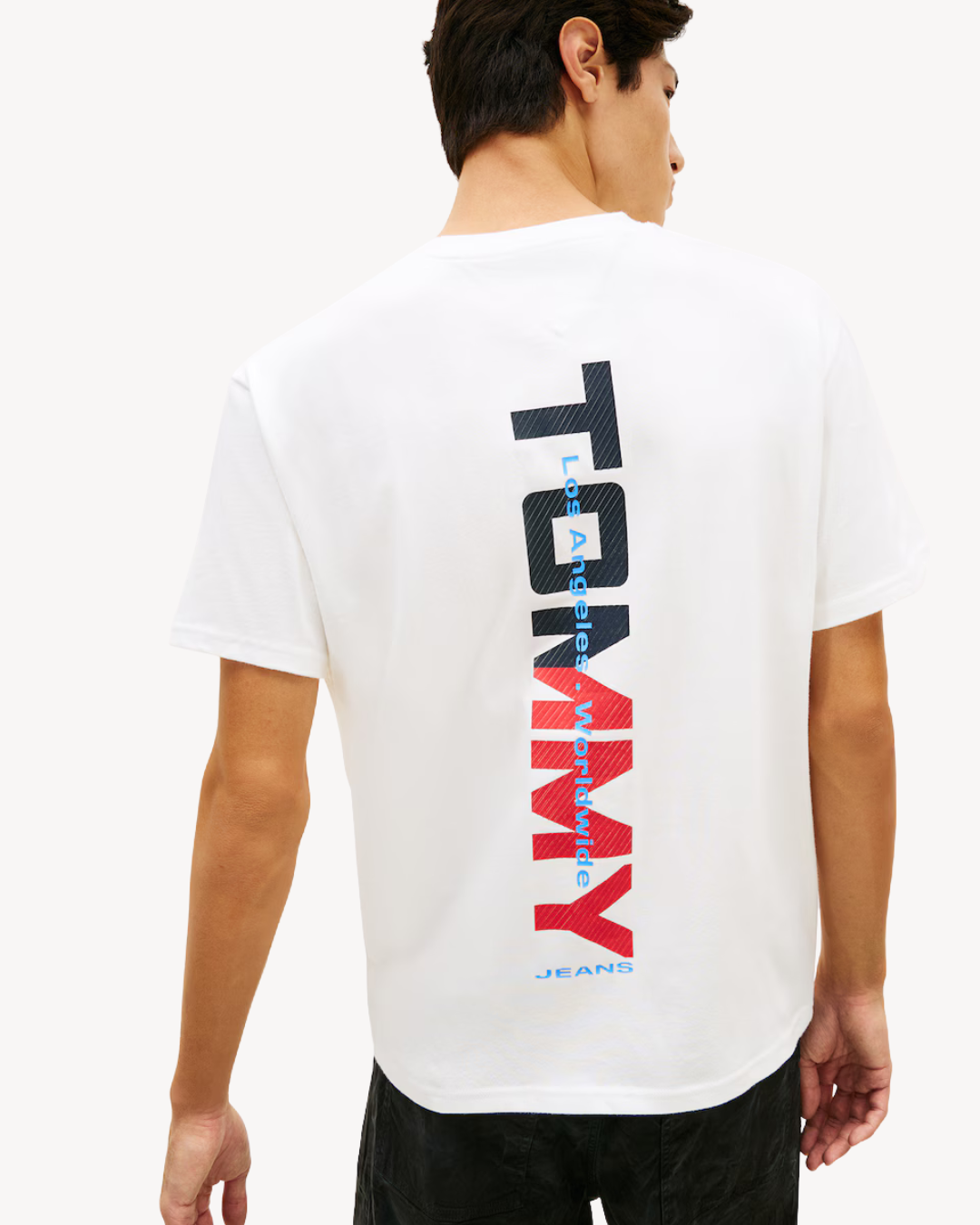 Tommy Jeans - Tjm Rlx LA Backprint SS Tee Ext - Ecru