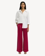 Selected Femme - Slflyra HW Wide Linen Blend Pant Noos - Anemone