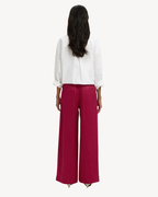 Selected Femme - Slflyra HW Wide Linen Blend Pant Noos - Anemone