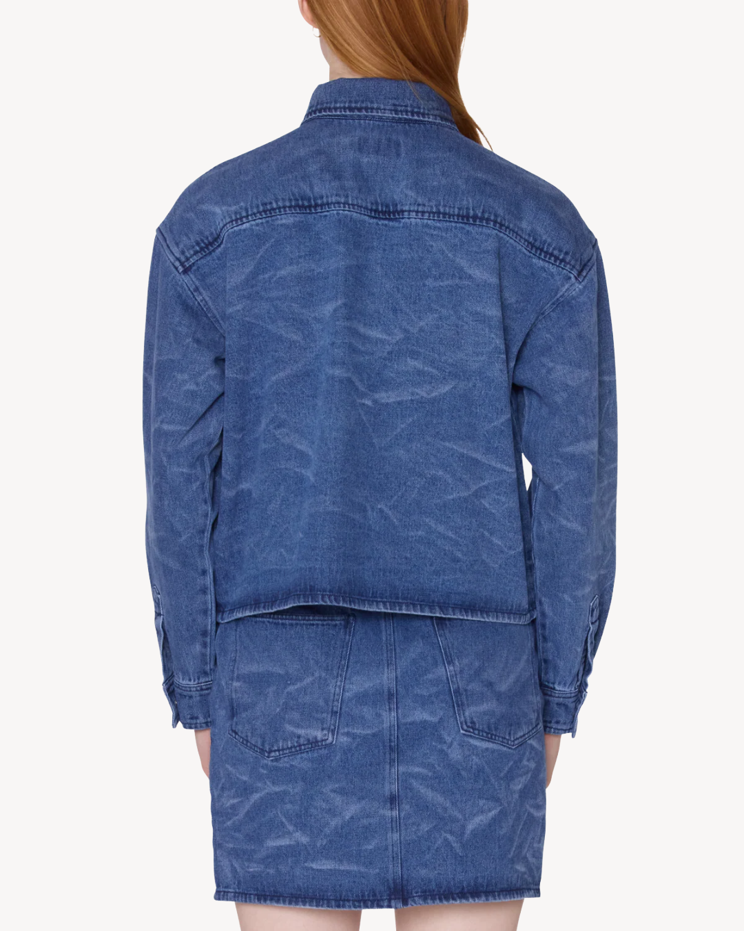 Obey - Trinity Wrinkle Denim Shirt - Stonewash Indigo