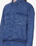 Obey - Trinity Wrinkle Denim Shirt - Stonewash Indigo