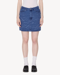 Obey - Trinity Wrinkle Denim Skirt - Stonewash Indigo