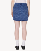 Obey - Trinity Wrinkle Denim Skirt - Stonewash Indigo