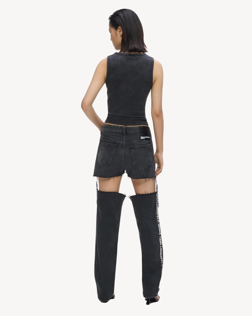 Karl Lagerfeld Jeans - KLJ HR Straight Cut Out Denim - Nero