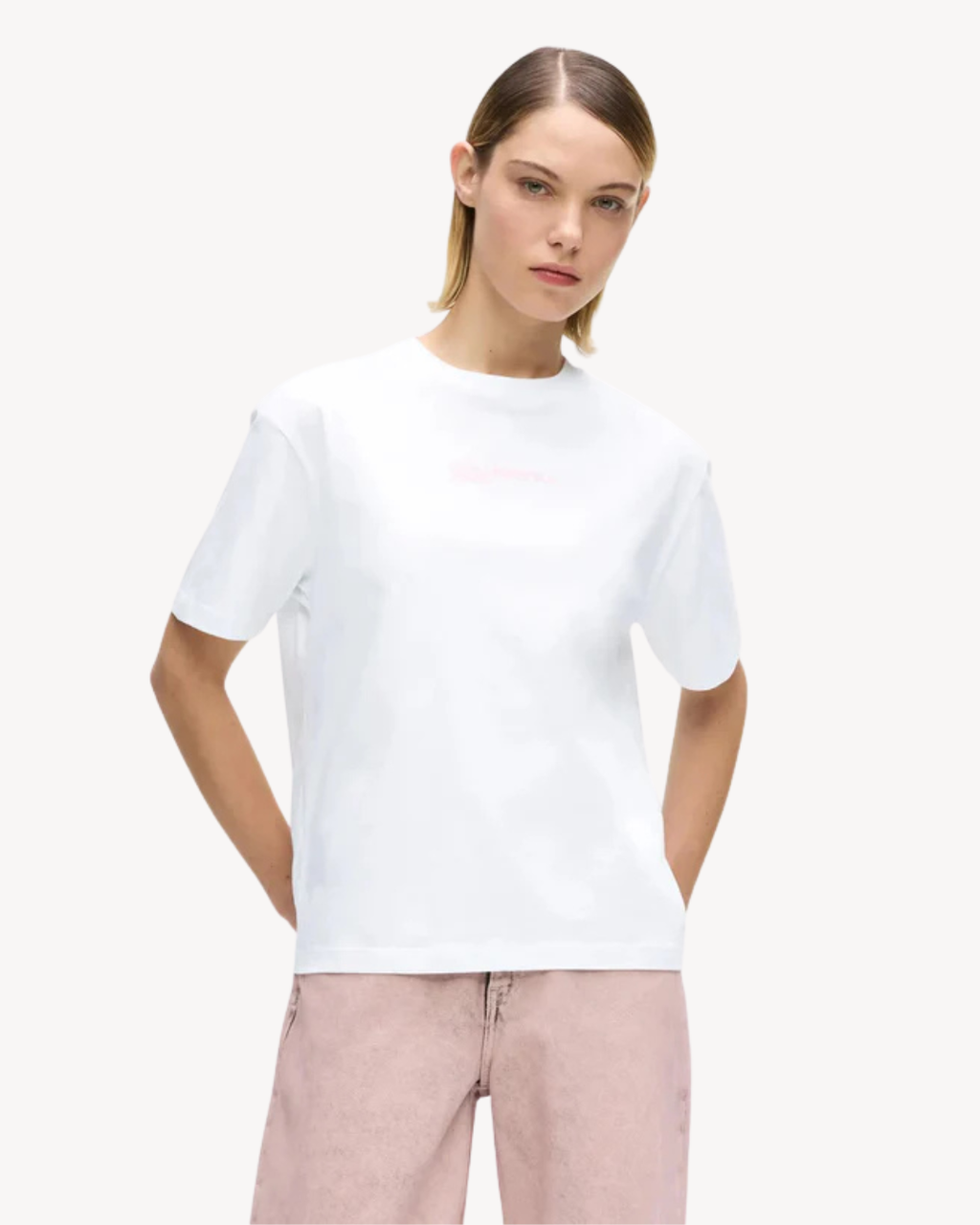 Karl Lagerfeld Jeans - KLJ Reg SS Frame Tee - Bianco