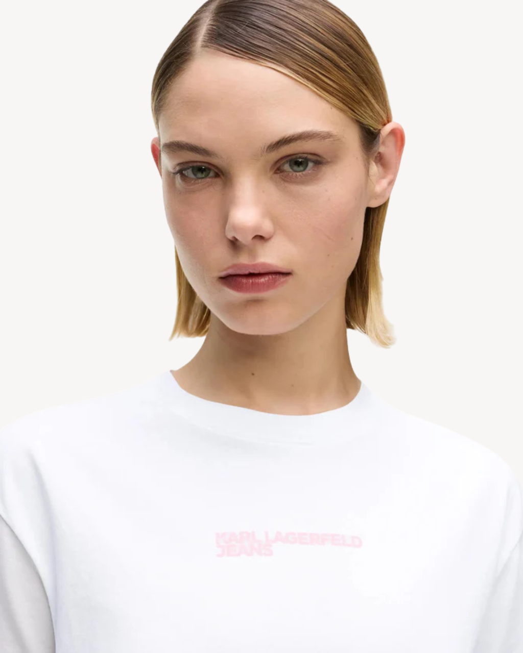 Karl Lagerfeld Jeans - KLJ Reg SS Frame Tee - Bianco