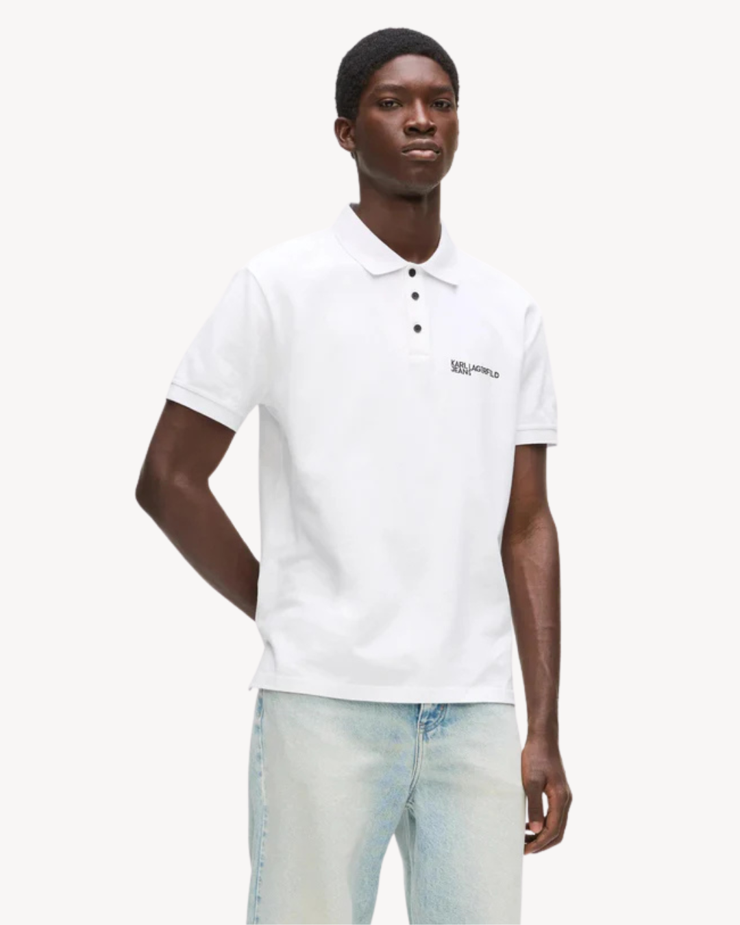 Karl Lagerfeld Jeans - KLJ Regular Pique Polo - Bianco