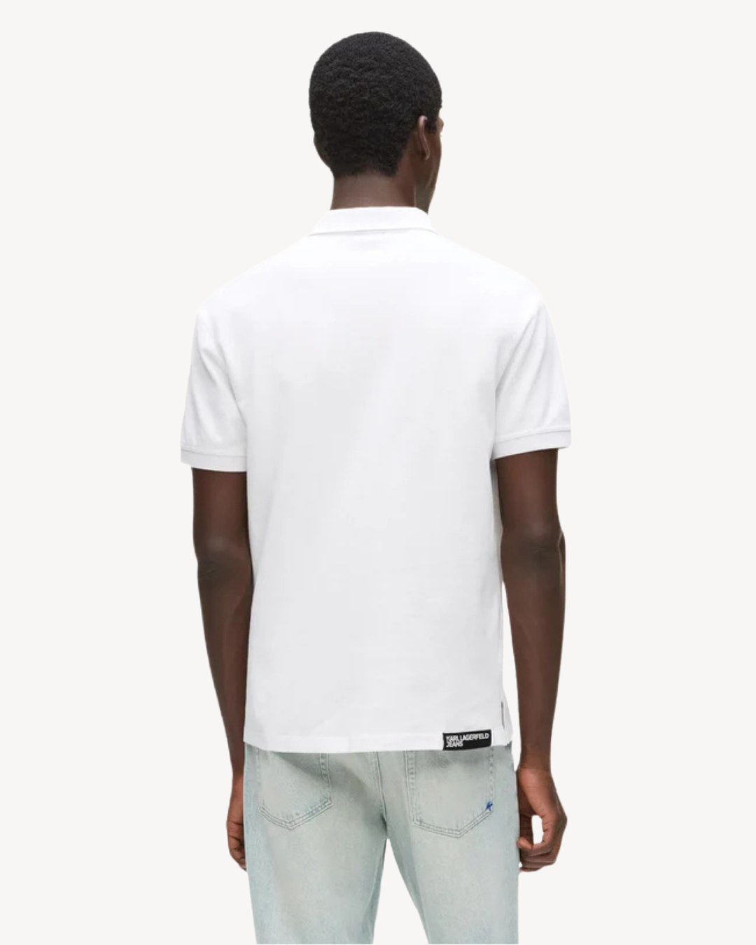 Karl Lagerfeld Jeans - KLJ Regular Pique Polo - Bianco