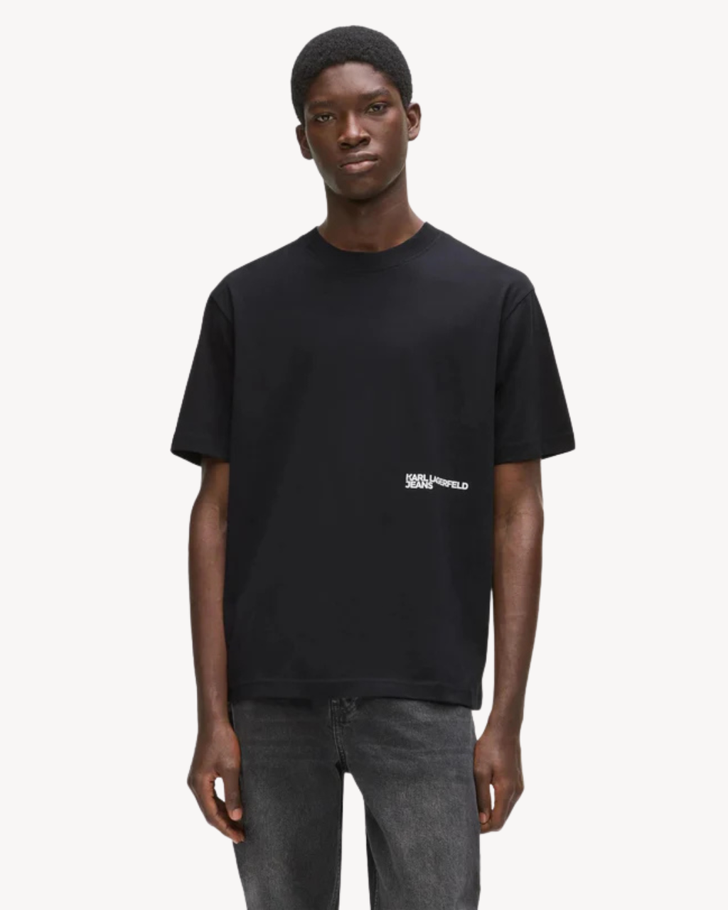 Karl Lagerfeld Jeans - KLJ Relax SS Frame Tee - Nero