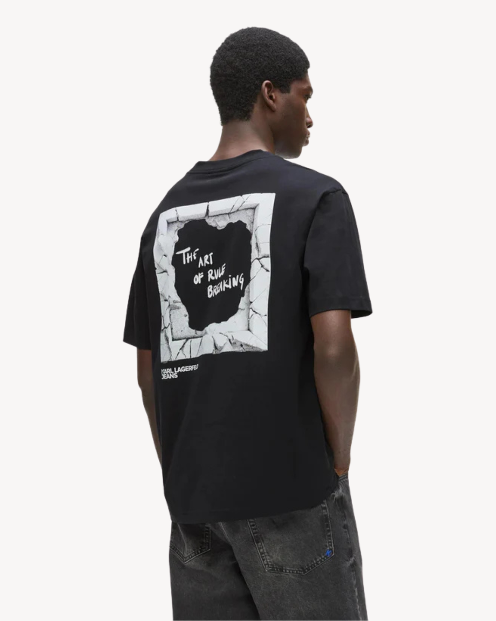 Karl Lagerfeld Jeans - KLJ Relax SS Frame Tee - Nero