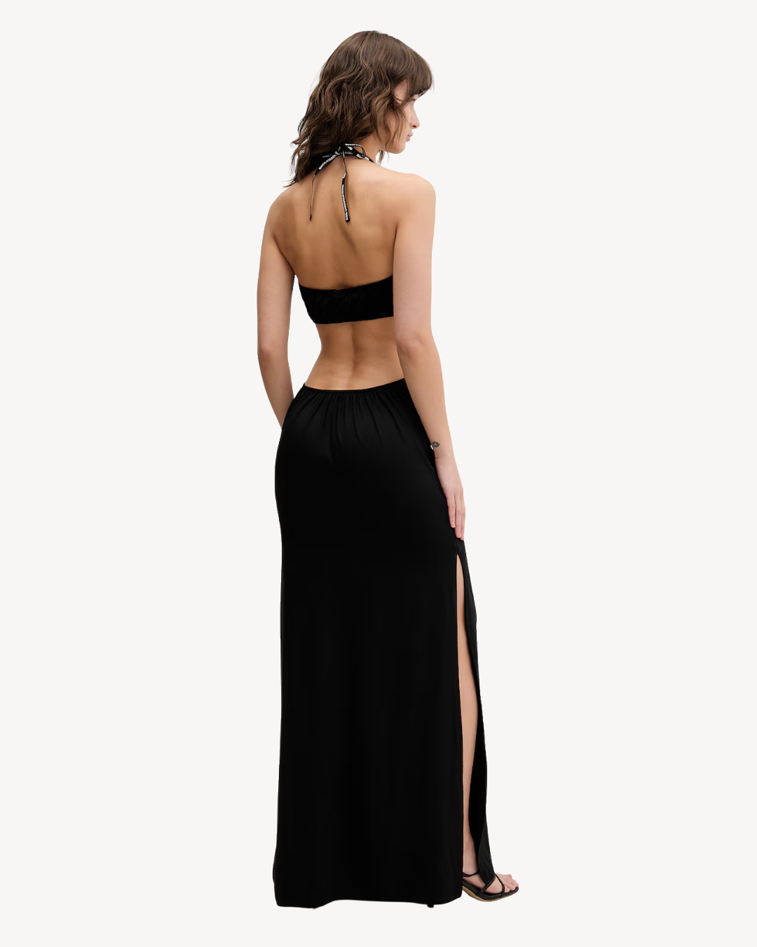 Karl Lagerfeld Jeans - KLJ Ruched Maxi Dress - Nero