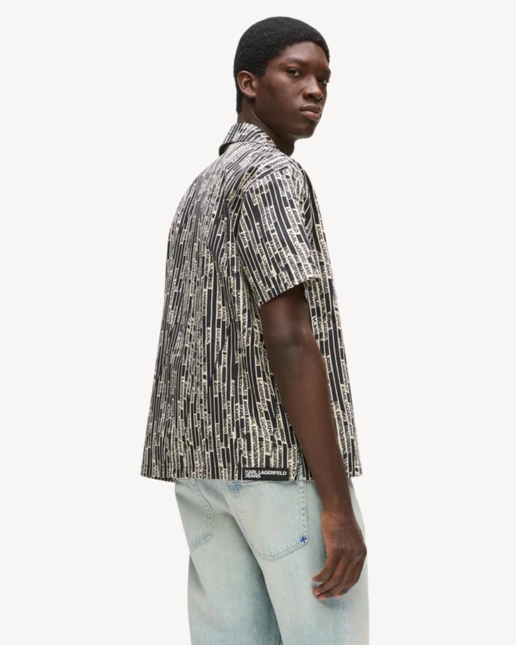 Karl Lagerfeld Jeans - KLJ SS Aop Shirt - Nero e Bianco