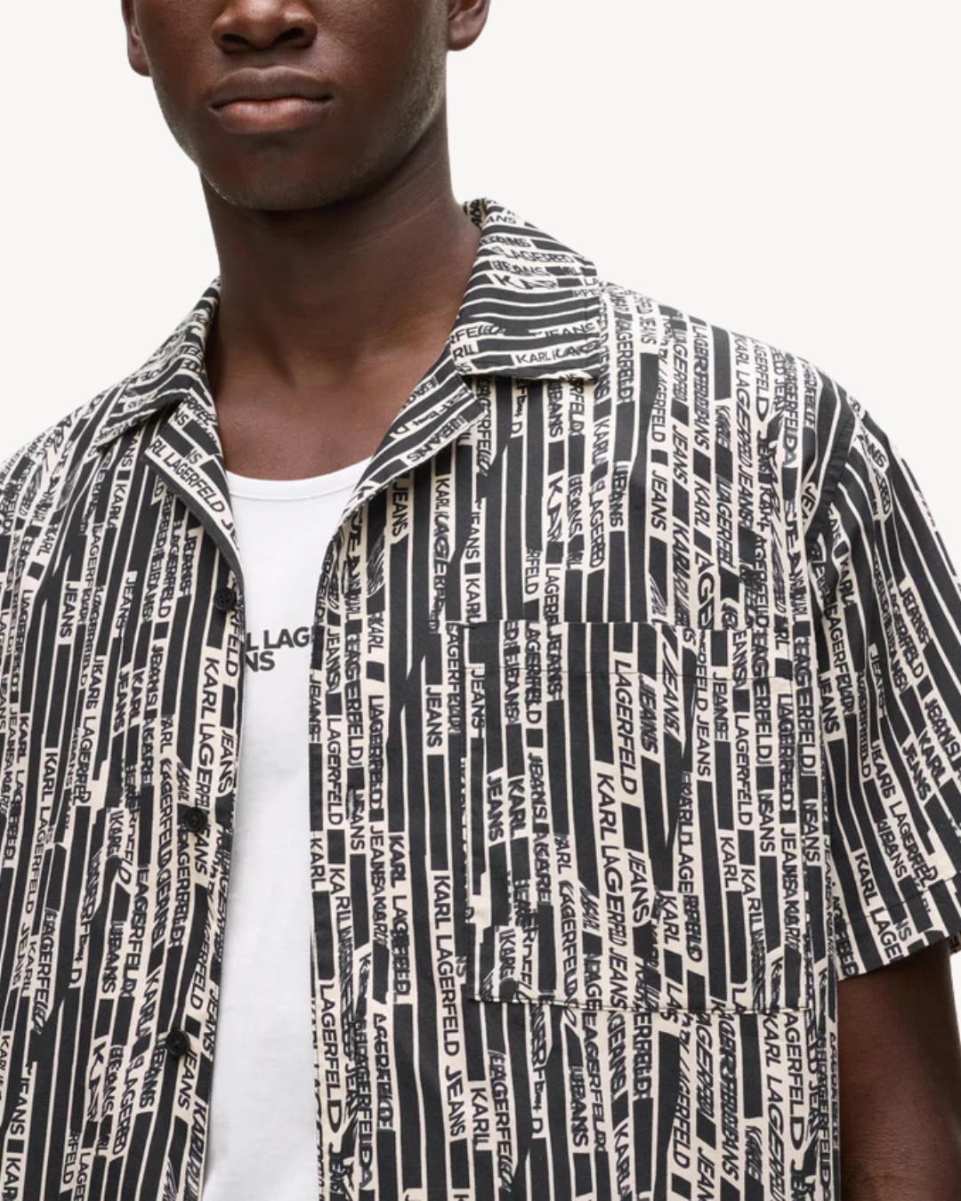 Karl Lagerfeld Jeans - KLJ SS Aop Shirt - Nero e Bianco