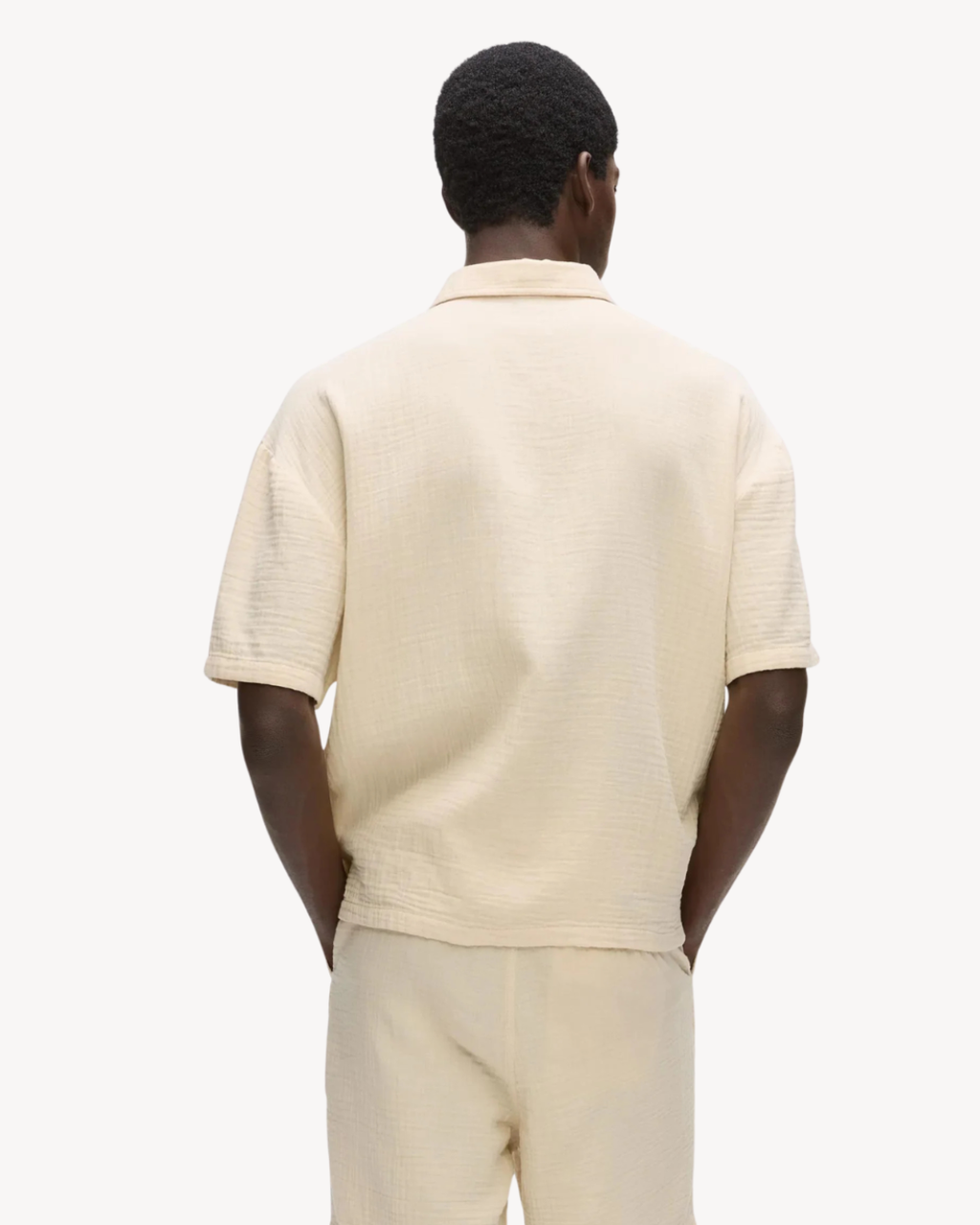 Karl Lagerfeld Jeans - KLJ SS Crinkled Shirt - Beige