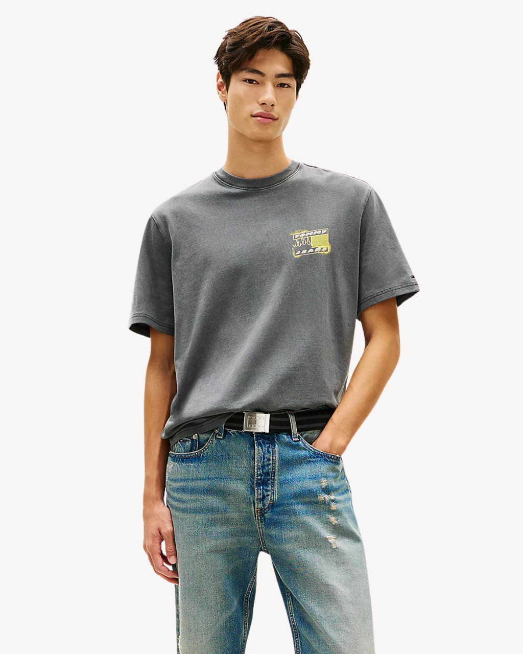 Tommy Jeans - Tjm 90S Bubble Flag SS Tee - Nero