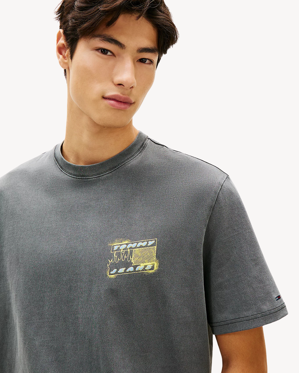 Tommy Jeans - Tjm 90S Bubble Flag SS Tee - Nero