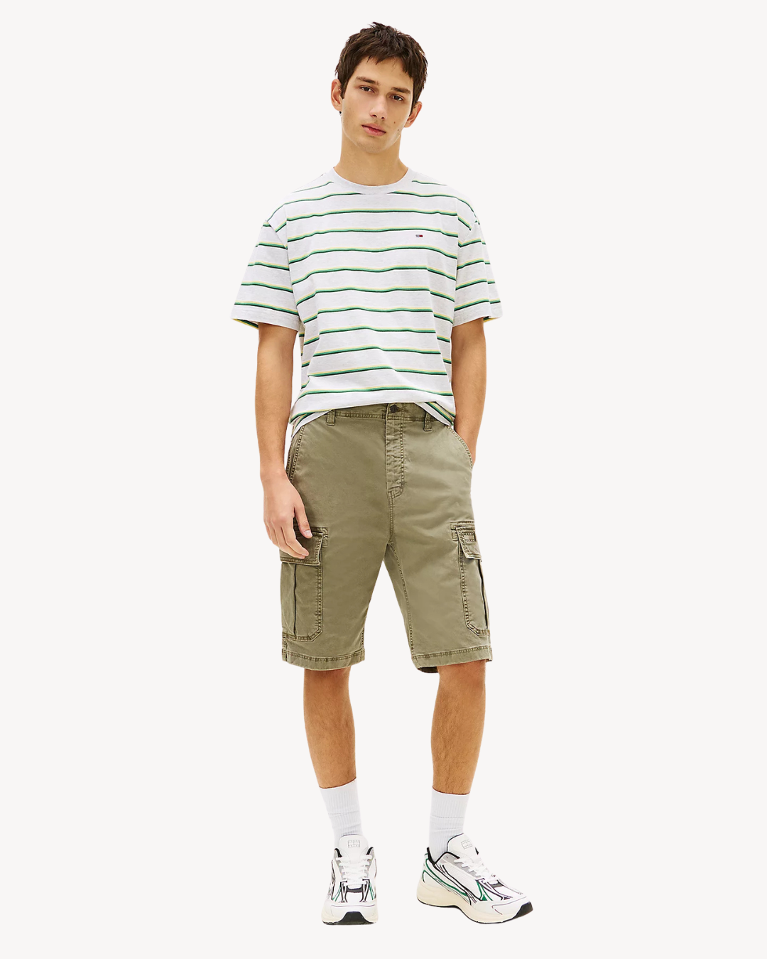 Tommy Jeans - Tjm Otis Washed Cargo Short - Verde