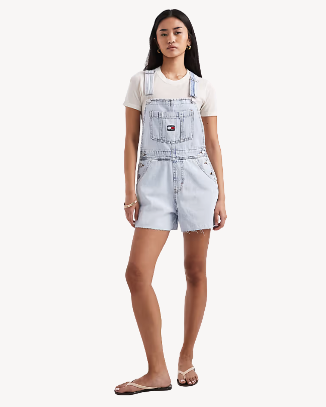 Tommy Jeans - Mia Dungaree Short Ext - Blu
