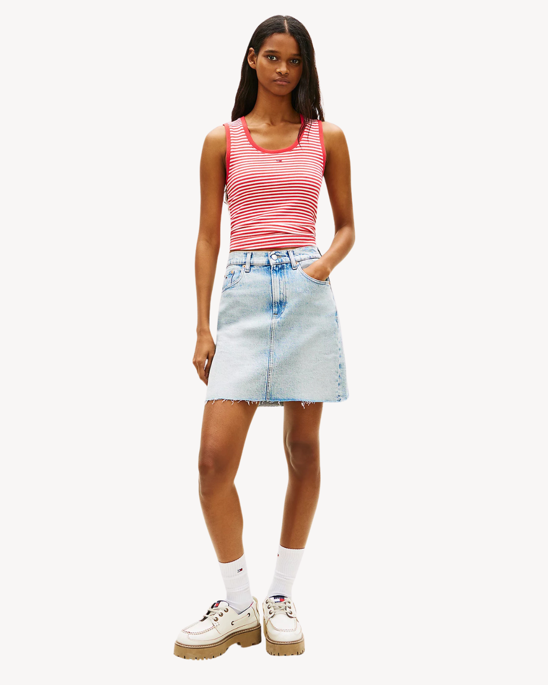 Tommy Jeans - Mom UH Skirt - Blu