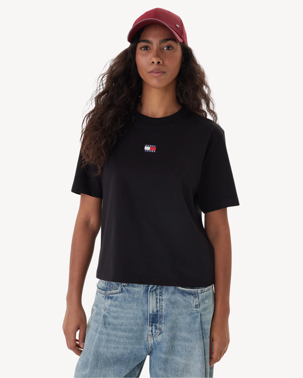 Tommy Jeans - Tjw Boxy Badge Tee Ext - Nero
