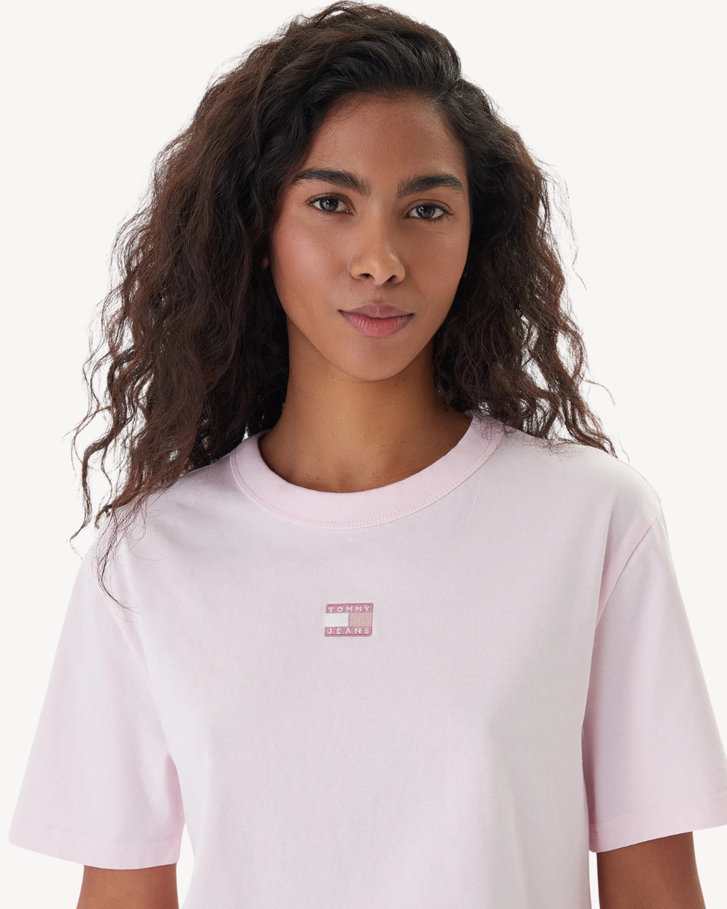 Tommy Jeans - Tjw Boxy Badge Tee Ext - Rosa